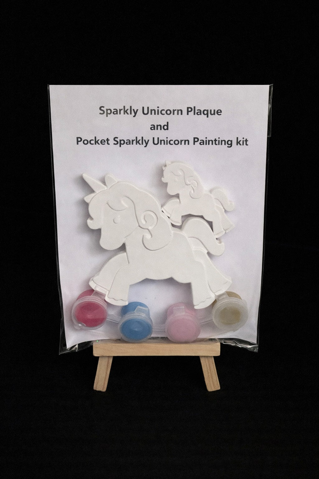 Sparkly Unicorn plaque (with hanger) and Pocket Unicorn kit